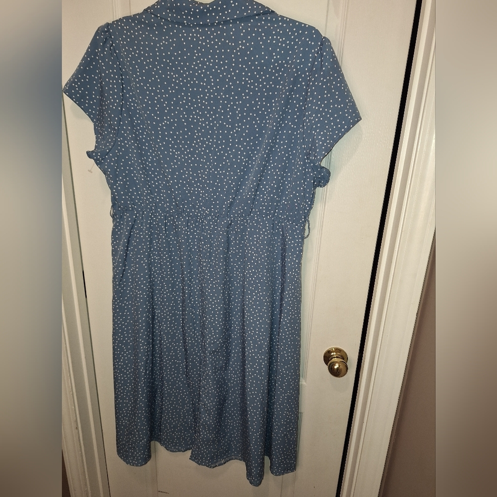 NWT / BloomChic Polka Dot Midi Dress in Blue and White / Size 18 -20 - Picture 5 of 13